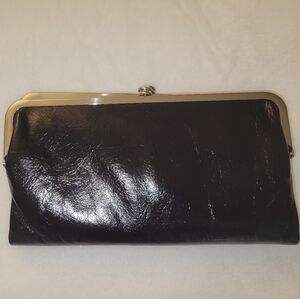 Gorgeous Hobo black leather clutch/wallet